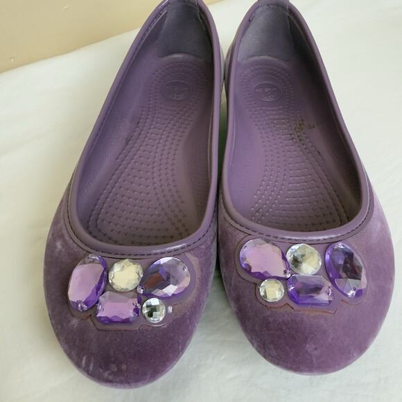 Crocs Lily Holiday Bling Women’s Neon Lilac Size 7 – Original Clogs - Picture 4 of 11